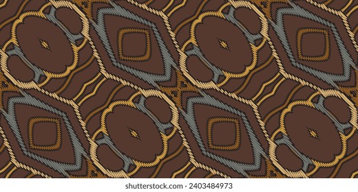 Motif folklore patrón Seamless Mughal Arquitectura Motif bordado, Ikat bordado vector Diseño de encaje Imprimir patrón cerámica turca antiguo arte egipto jacquard patrón