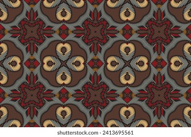 Motif folklore pattern Seamless Mughal architecture Motif embroidery, Ikat embroidery vector Design for Print border embroidery ancient egypt