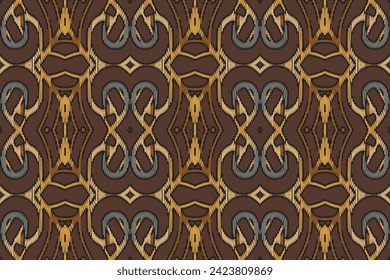Motif folklore pattern Seamless Mughal architecture Motif embroidery, Ikat embroidery vector Design for Print tapestry floral kimono repeat pattern lacing spanish motif