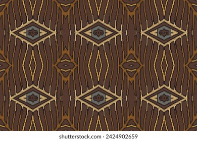 Motivo patrón de folclore Arquitectura mogol sin fisuras Bordado de motivos, Ikat bordado vector Diseño para imprimir tiñendo funda de almohada sambal puri kurti arquitectura mogol