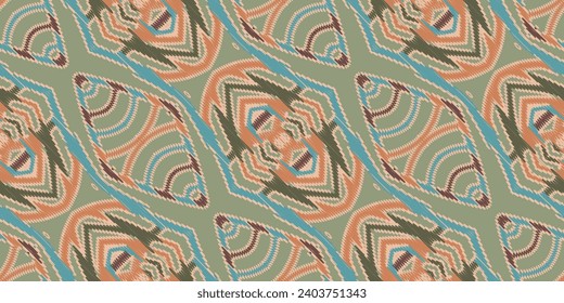 Motif folklore pattern Seamless Native American, Motif embroidery, Ikat embroidery vector Design for Print Texture fabric saree sari carpet. kurta vector patola saree