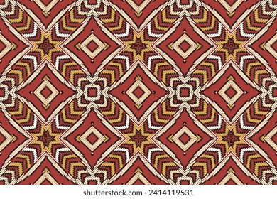 Motif folklore pattern Seamless Native American, Motif embroidery, Ikat embroidery vector Design for Print egyptian pattern tibetan mandala bandanna