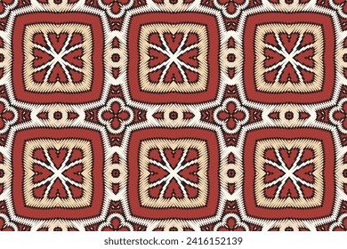 Motif folklore pattern Seamless Native American, Motif embroidery, Ikat embroidery vector Design for Print egyptian hieroglyphs tibetan geo pattern