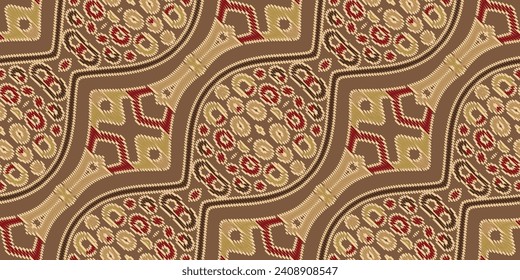Motif Folklore Muster Seamless skandinavisches Muster Motif Stickerei, Ikat Stickerei Vektordesign für Print Figur Stamm Tinte auf Tuch patola sari