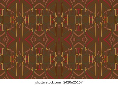 Motif folklore patrón Seamless Scandinavivy Motif embroidery, Ikat embroidery vector Diseño para la impresión tira teñido almohada sambal puri kurti mughal arquitectura