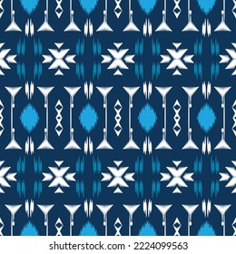 Motif ikat Aztec batik textile seamless pattern digital vector design for Print saree Kurti Borneo Fabric border brush symbols swatches stylish