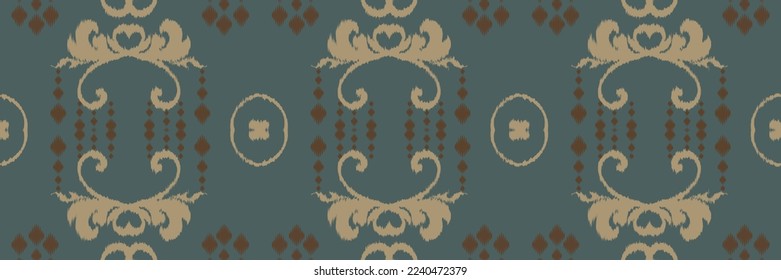 Motif ikat background batik textile seamless pattern digital vector design for Print saree Kurti Borneo Fabric border brush symbols swatches designer