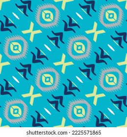 Motif ikat background tribal African Borneo Scandinavian Batik bohemian texture digital vector design for Print saree kurti Fabric brush symbols swatches