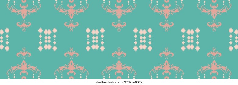 Motif ikat damask batik textile seamless pattern digital vector design for Print saree Kurti Borneo Fabric border brush symbols swatches designer