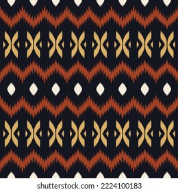 Motif ikat design batik textile seamless pattern digital vector design for Print saree Kurti Borneo Fabric border brush symbols swatches cotton