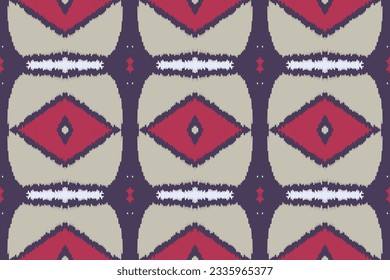 Motif Ikat Floral Paisley Embroidery Background. Ikat Stripe Geometric Ethnic Oriental Pattern traditional.aztec Style Abstract Vector design for Texture,fabric,clothing,wrapping,sarong.