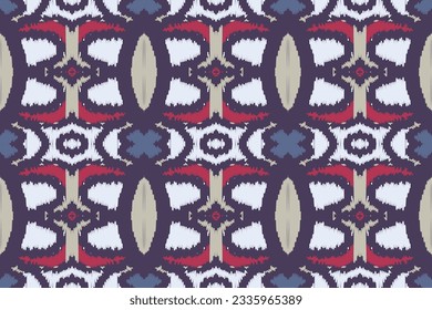 Motif Ikat Floral Paisley Embroidery Background. Ikat Prints Geometric Ethnic Oriental Pattern Traditional. Ikat Aztec Style Abstract Design for Print Texture,fabric,saree,sari,carpet.