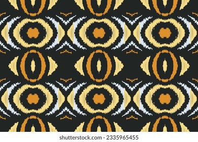 Motif Ikat Floral Paisley Embroidery Background. Ikat Aztec Geometric Ethnic Oriental Pattern Traditional. Ikat Aztec Style Abstract Design for Print Texture,fabric,saree,sari,carpet.