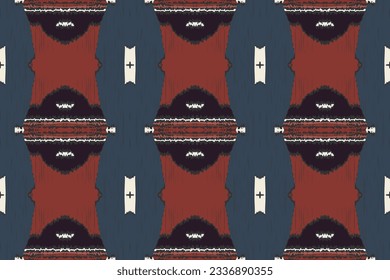 Motif Ikat Floral Paisley Embroidery Background. Ikat Aztec Geometric Ethnic Oriental Pattern traditional.aztec Style Abstract Vector illustration.design Texture,fabric,clothing,wrapping,sarong.