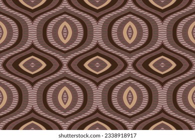 Motif Ikat Floral Paisley Embroidery Background. Ikat Triangle Geometric Ethnic Oriental Pattern traditional.aztec Style Abstract Vector design for Texture,fabric,clothing,wrapping,sarong.