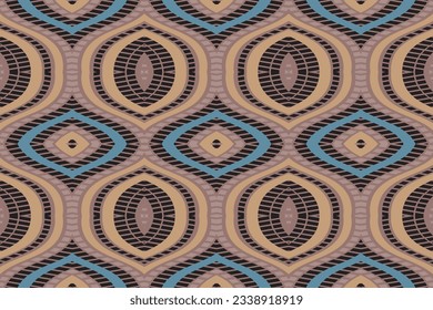 Motif Ikat Floral Paisley Embroidery Background. Ikat Stripes Geometric Ethnic Oriental Pattern traditional.aztec Style Abstract Vector design for Texture,fabric,clothing,wrapping,sarong.