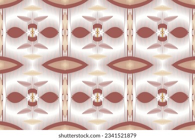 Motif Ikat Floral Paisley Embroidery Background. Ikat Designs Geometric Ethnic Oriental Pattern traditional.aztec Style Abstract Vector illustration.design Texture,fabric,clothing,wrapping,sarong.