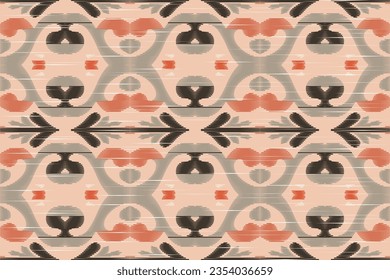 Motif Ikat Floral Paisley Embroidery Background. Ikat Texture Geometric Ethnic Oriental Pattern traditional.aztec Style Abstract Vector design for Texture,fabric,clothing,wrapping,sarong.