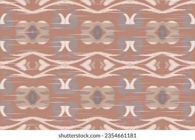 Motif Ikat Floral Paisley Embroidery Background. Ikat Texture Geometric Ethnic Oriental Pattern traditional.aztec Style Abstract Vector design for Texture,fabric,clothing,wrapping,sarong.