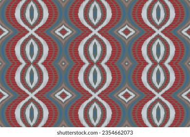 Motif Ikat Floral Paisley Embroidery Background. Ikat Texture Geometric Ethnic Oriental Pattern traditional.aztec Style Abstract Vector design for Texture,fabric,clothing,wrapping,sarong.