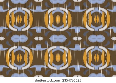 Motif Ikat Floral Paisley Embroidery Background. Ikat Texture Geometric Ethnic Oriental Pattern traditional.aztec Style Abstract Vector design for Texture,fabric,clothing,wrapping,sarong.