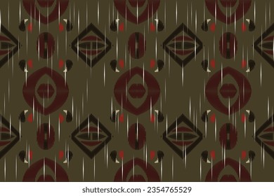 Motif Ikat Floral Paisley Embroidery Background. Ikat Texture Geometric Ethnic Oriental Pattern traditional.aztec Style Abstract Vector design for Texture,fabric,clothing,wrapping,sarong.