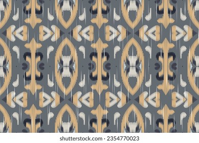 Motif Ikat Floral Paisley Embroidery Background. Ikat Texture Geometric Ethnic Oriental Pattern traditional.aztec Style Abstract Vector design for Texture,fabric,clothing,wrapping,sarong.