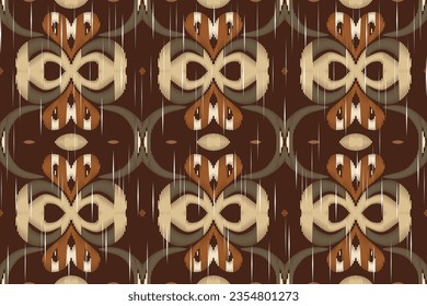 Motif Ikat Floral Paisley Embroidery Background. Ikat Texture Geometric Ethnic Oriental Pattern traditional.aztec Style Abstract Vector design for Texture,fabric,clothing,wrapping,sarong.