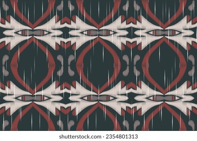 Motif Ikat Floral Paisley Embroidery Background. Ikat Texture Geometric Ethnic Oriental Pattern traditional.aztec Style Abstract Vector design for Texture,fabric,clothing,wrapping,sarong.