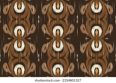 Motif Ikat Floral Paisley Embroidery Background. Ikat Texture Geometric Ethnic Oriental Pattern traditional.aztec Style Abstract Vector design for Texture,fabric,clothing,wrapping,sarong.