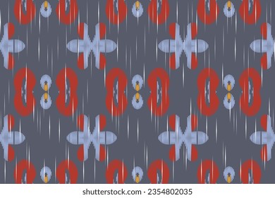 Motif Ikat Floral Paisley Embroidery Background. Ikat Texture Geometric Ethnic Oriental Pattern traditional.aztec Style Abstract Vector design for Texture,fabric,clothing,wrapping,sarong.