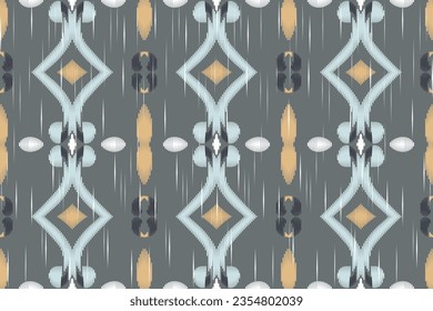 Motif Ikat Floral Paisley Embroidery Background. Ikat Texture Geometric Ethnic Oriental Pattern traditional.aztec Style Abstract Vector design for Texture,fabric,clothing,wrapping,sarong.
