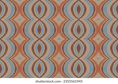 Motif Ikat Floral Paisley Embroidery Background. Ikat Aztec Geometric Ethnic Oriental Pattern Traditional. Ikat Aztec Style Abstract Design for Print Texture,fabric,saree,sari,carpet.