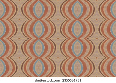 Motif Ikat Floral Paisley Embroidery Background. Ikat Background Geometric Ethnic Oriental Pattern traditional.aztec Style Abstract Vector design for Texture,fabric,clothing,wrapping,sarong.
