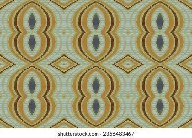 Motif Ikat Floral Paisley Embroidery Background. Ikat Diamond Geometric Ethnic Oriental Pattern traditional.aztec Style Abstract Vector design for Texture,fabric,clothing,wrapping,sarong.
