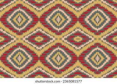 Motif Ikat Floral Paisley Embroidery Background. Ikat Texture Geometric Ethnic Oriental Pattern Traditional. Ikat Aztec Style Abstract Design for Print Texture,fabric,saree,sari,carpet.