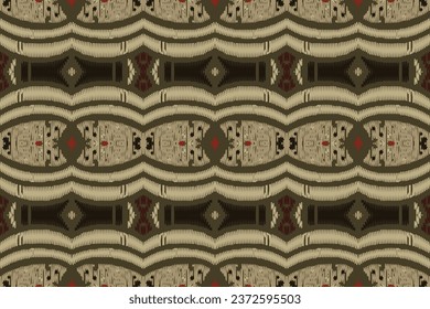 Motif Ikat Floral Paisley Embroidery Background. Ikat Texture Geometric Ethnic Oriental Pattern traditional.aztec Style Abstract Vector design for Texture,fabric,clothing,wrapping,sarong.