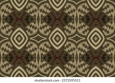 Motif Ikat Floral Paisley Embroidery Background. Ikat Texture Geometric Ethnic Oriental Pattern traditional.aztec Style Abstract Vector design for Texture,fabric,clothing,wrapping,sarong.