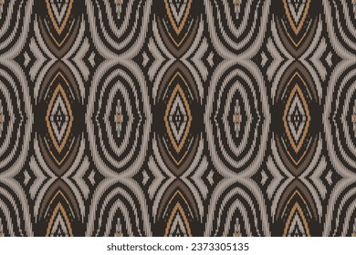 Motif Ikat Floral Paisley Embroidery Background. Ikat Texture Geometric Ethnic Oriental Pattern traditional.aztec Style Abstract Vector design for Texture,fabric,clothing,wrapping,sarong.