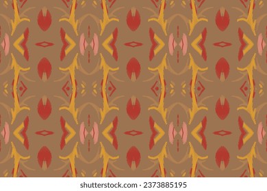 Motif Ikat Floral Paisley Embroidery Background. Ikat Diamond Geometric Ethnic Oriental Pattern traditional.aztec Style Abstract Vector design for Texture,fabric,clothing,wrapping,sarong.