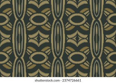Motif Ikat Floral Paisley Embroidery Background. Ikat Texture Geometric Ethnic Oriental Pattern traditional.aztec Style Abstract Vector design for Texture,fabric,clothing,wrapping,sarong.