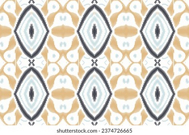 Motif Ikat Floral Paisley Embroidery Background. Ikat Texture Geometric Ethnic Oriental Pattern traditional.aztec Style Abstract Vector design for Texture,fabric,clothing,wrapping,sarong.