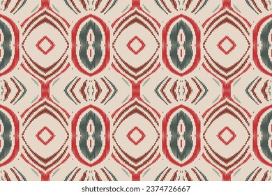 Motif Ikat Floral Paisley Embroidery Background. Ikat Texture Geometric Ethnic Oriental Pattern traditional.aztec Style Abstract Vector design for Texture,fabric,clothing,wrapping,sarong.