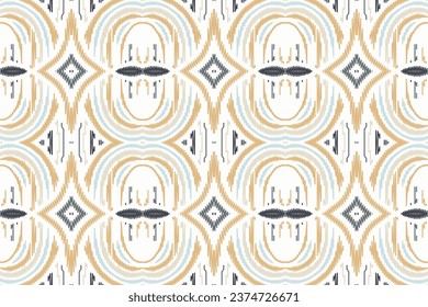 Motif Ikat Floral Paisley Embroidery Background. Ikat Texture Geometric Ethnic Oriental Pattern traditional.aztec Style Abstract Vector design for Texture,fabric,clothing,wrapping,sarong.