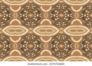 Motif Ikat Floral Paisley Embroidery Background. Ikat Texture Geometric Ethnic Oriental Pattern traditional.aztec Style Abstract Vector design for Texture,fabric,clothing,wrapping,sarong.