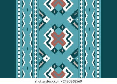 Motif Ikat Floral Paisley Embroidery Background. Ikat Design Geometric Ethnic Oriental Pattern traditional.aztec Style Abstract Vector illustration.design Texture,fabric,clothing,wrapping,sarong.