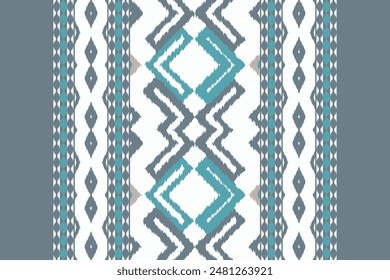 Motif Ikat Floral Paisley Embroidery Background. Ikat Prints Geometric Ethnic Oriental Pattern Traditional. Ikat Aztec Style Abstract Design for Print Texture,fabric,saree,sari,carpet.