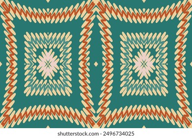 Motif Ikat Floral Paisley Embroidery Background. Ikat Design Geometric Ethnic Oriental Pattern traditional.aztec Style Abstract Vector illustration.design