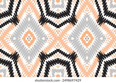 Motif Ikat Floral Paisley Embroidery Background. Ikat Design Geometric Ethnic Oriental Pattern traditional.aztec Style Abstract Vector illustration.design