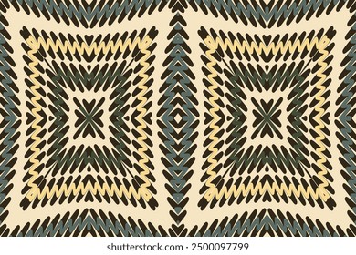 Motif Ikat Floral Paisley Embroidery Background. Ikat Design Geometric Ethnic Oriental Pattern traditional.aztec Style Abstract Vector illustration.design